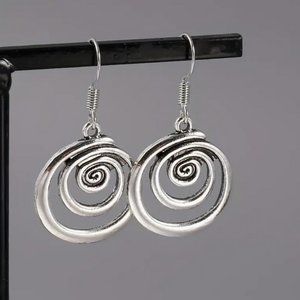 Silver Spiral Earrings